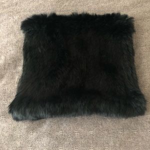 Barney’s black rabbit fur cowl neck scarf